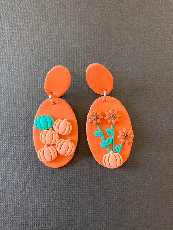 POLYMER CLAY EARRING ~ FALL